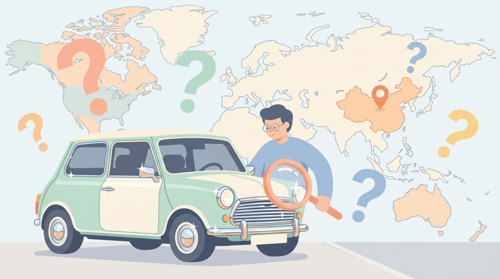 KUTOOKカーパーツのブランド調査イメージイラスト