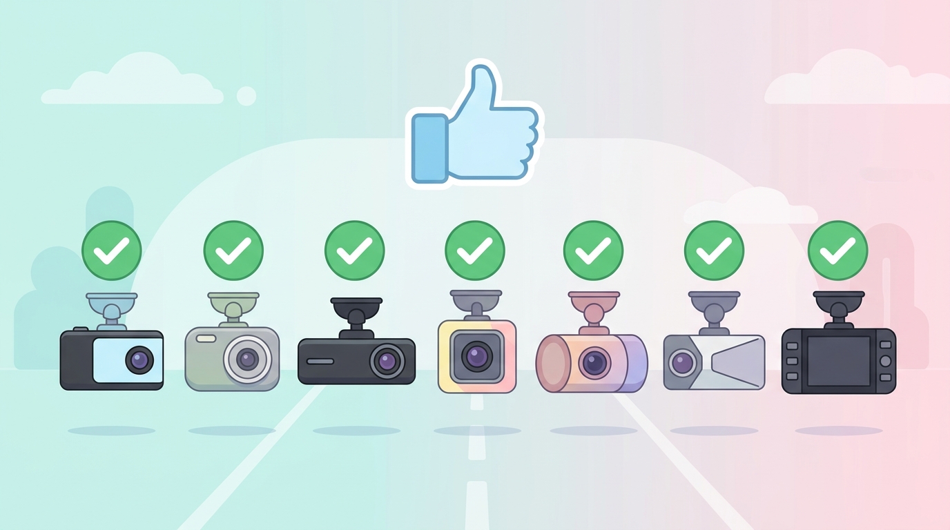 信頼できる代替ドラレコブランドのイメージイラスト