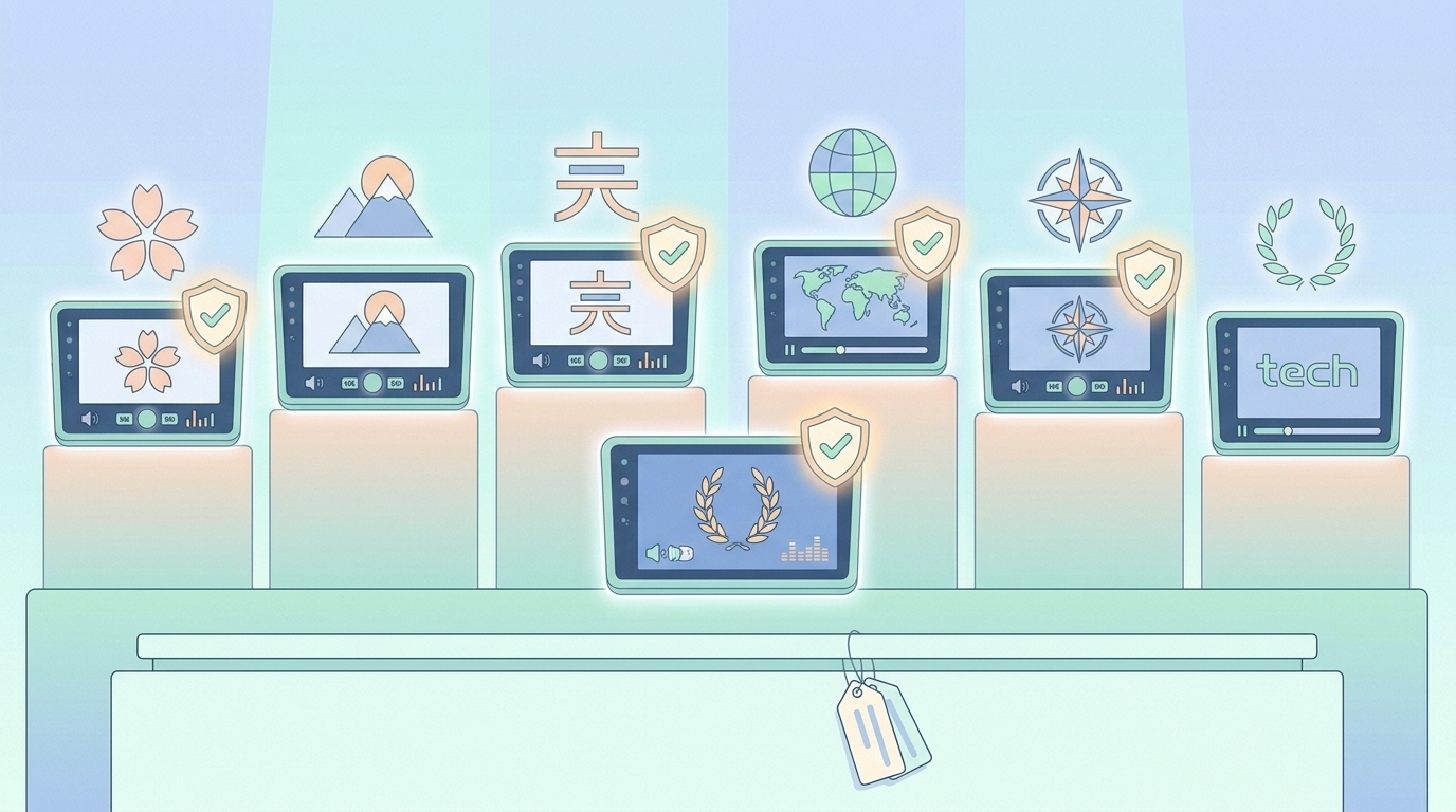 信頼できる代替カーオーディオブランドのイメージイラスト