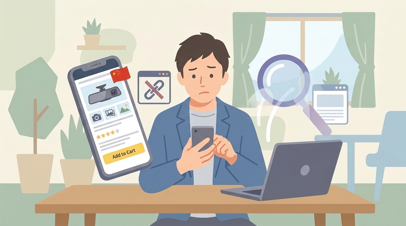 Amazon専売ブランドの企業実態を調査するイラスト