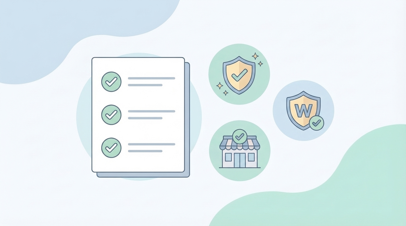 安全認証と保証と公式ストア確認のチェックリスト