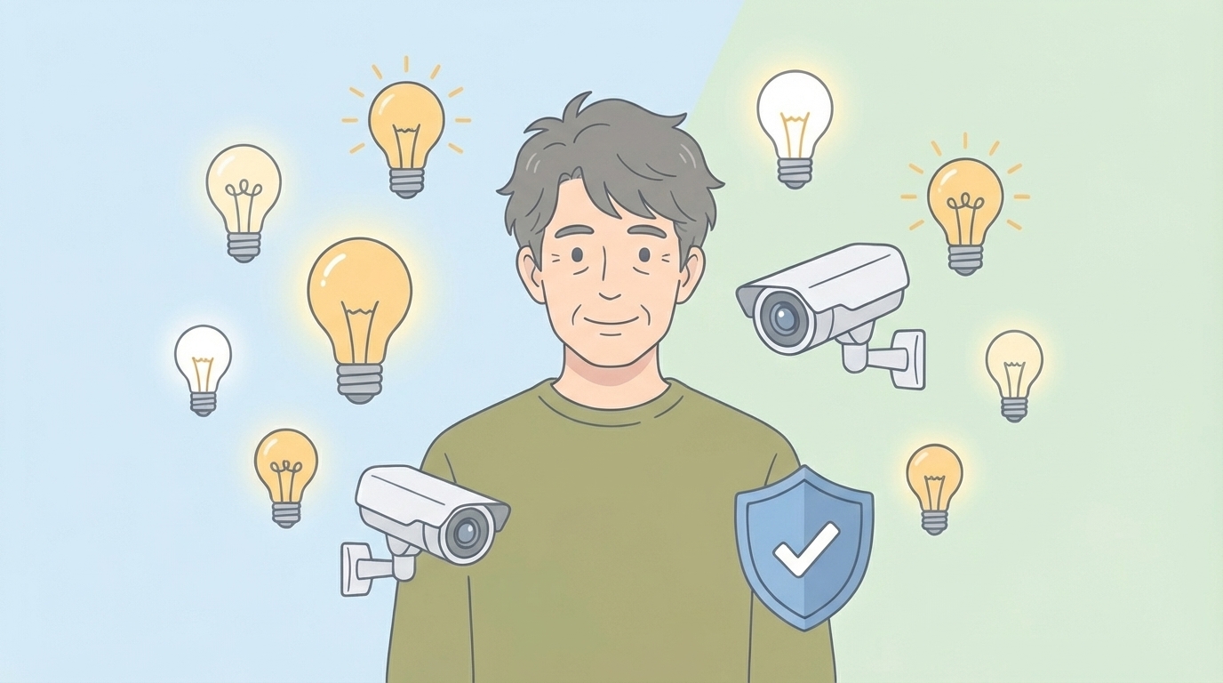 疑問が解消されて安心する男性のイラスト