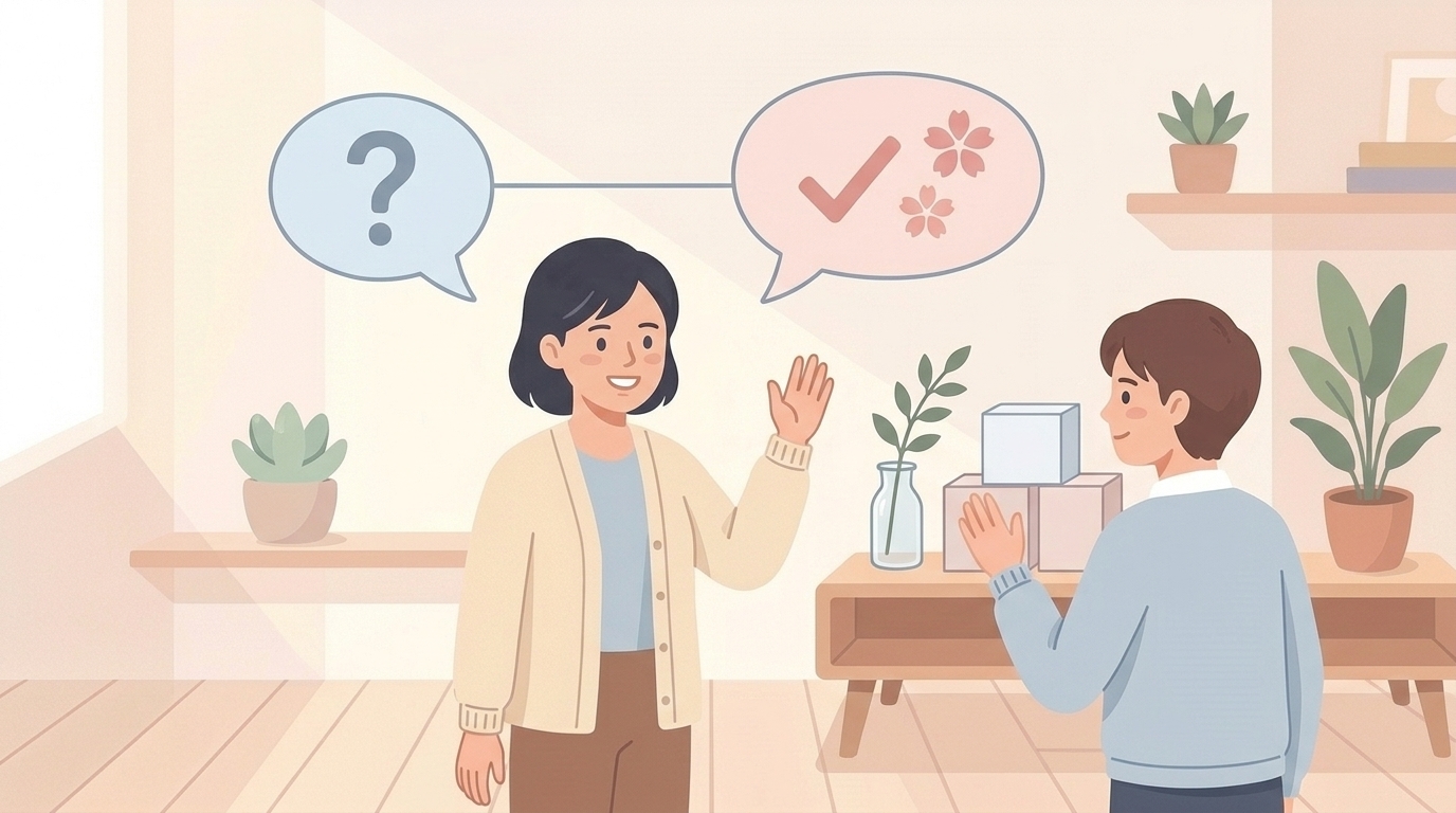 よくある質問に答えるQ&Aのイラスト