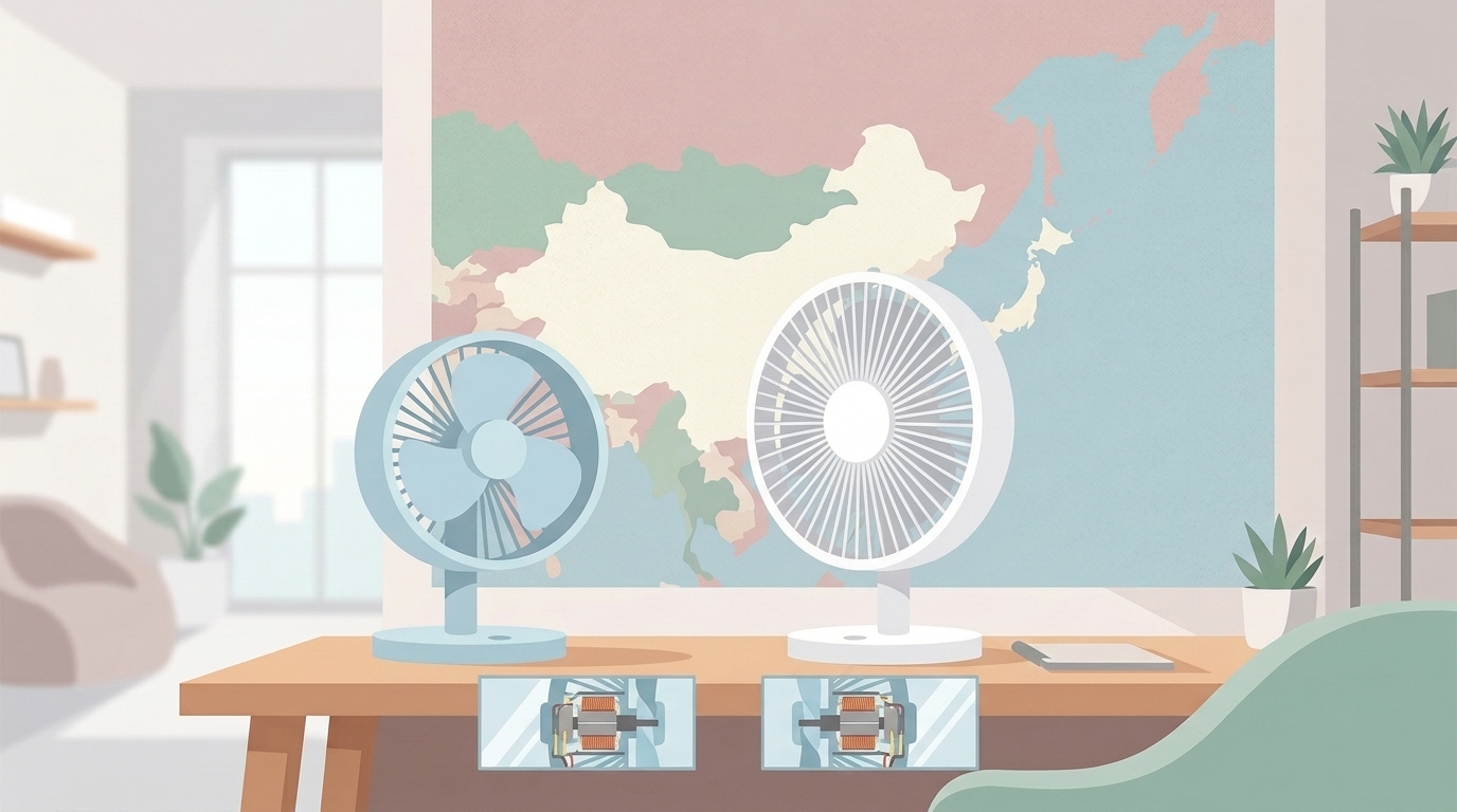 同じ内部構造を持つ2台のサーキュレーターを並べたOEM比較イラスト