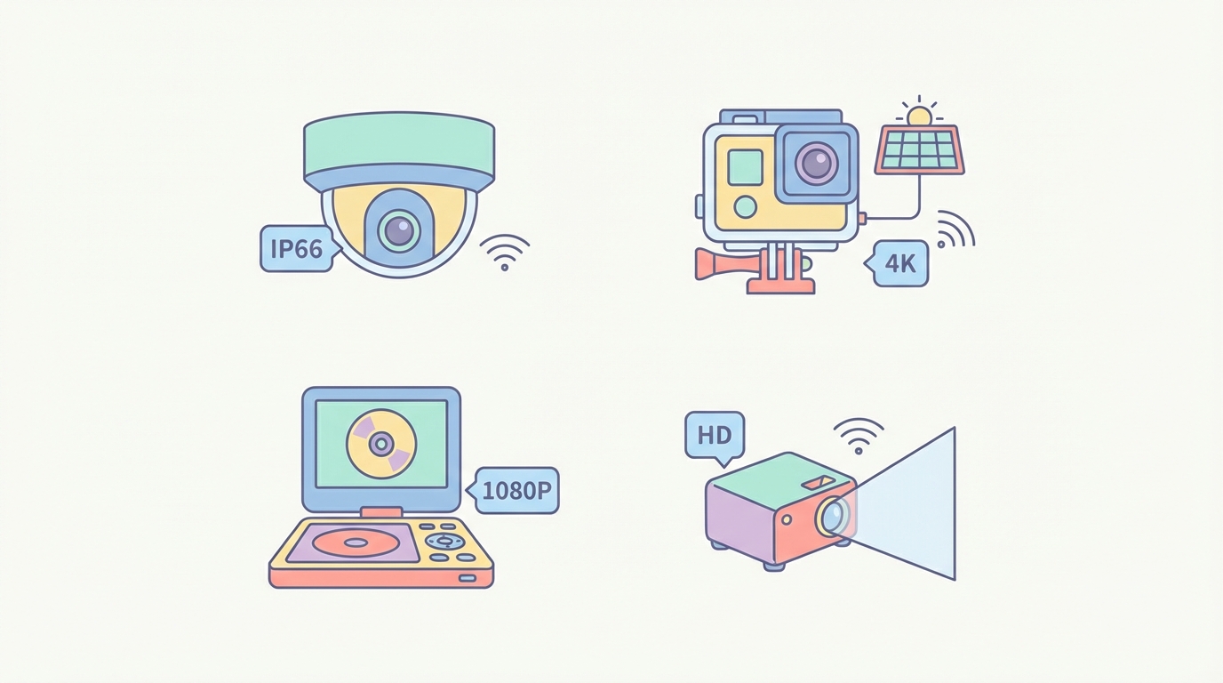 防犯カメラやアクションカメラなど映像機器の製品ラインナップ