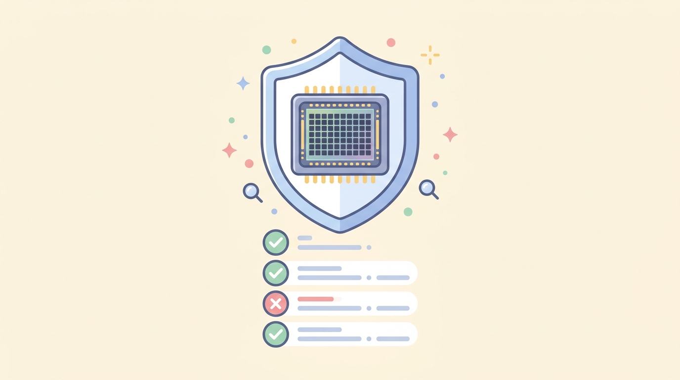 センサーの真偽を確認するイメージイラスト