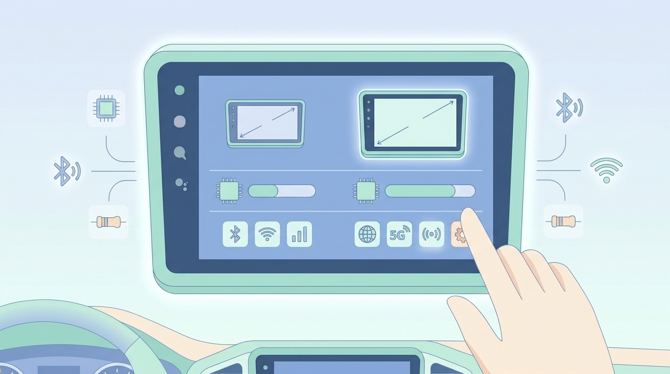 ディスプレイオーディオのスペック比較イメージイラスト