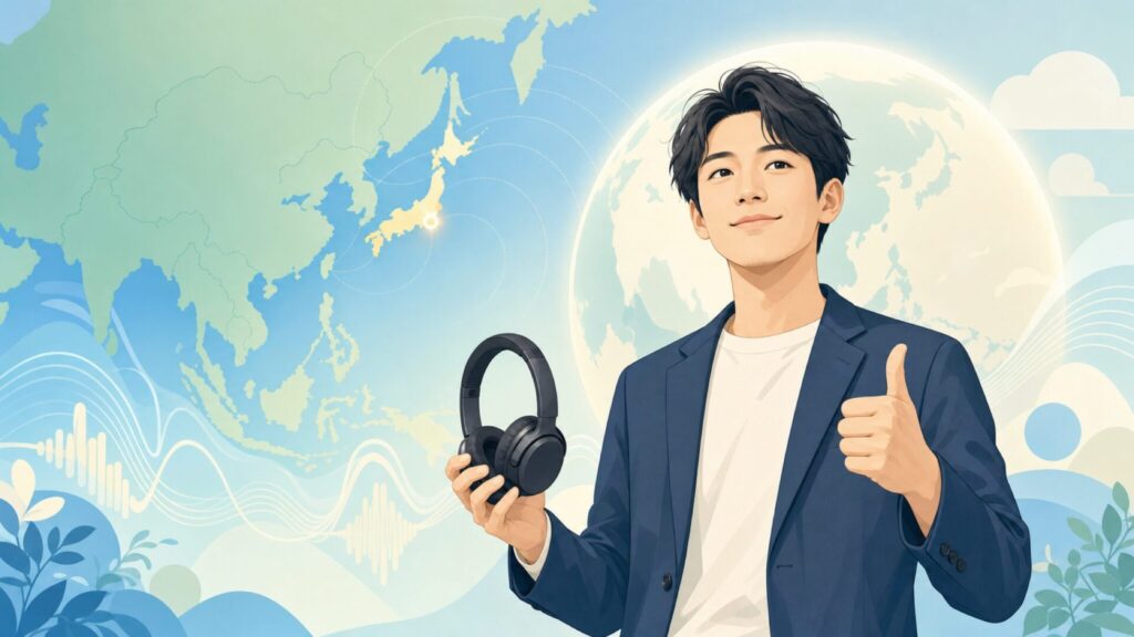 EKSA Audioの国籍と素性を解説するアイキャッチイラスト