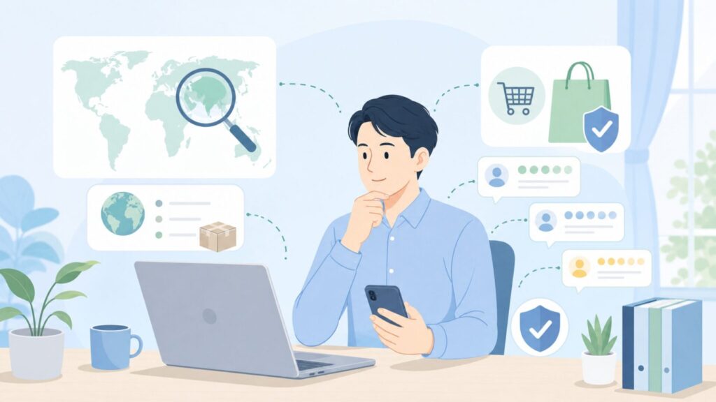 Howhiteの販売元や口コミを確認する人物