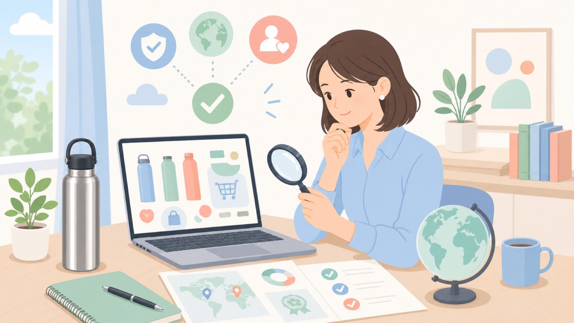 Blackubeの国と信頼性を調べる人のイラスト