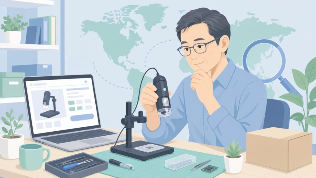 Bysameyeeの国と購入判断を確認する人物