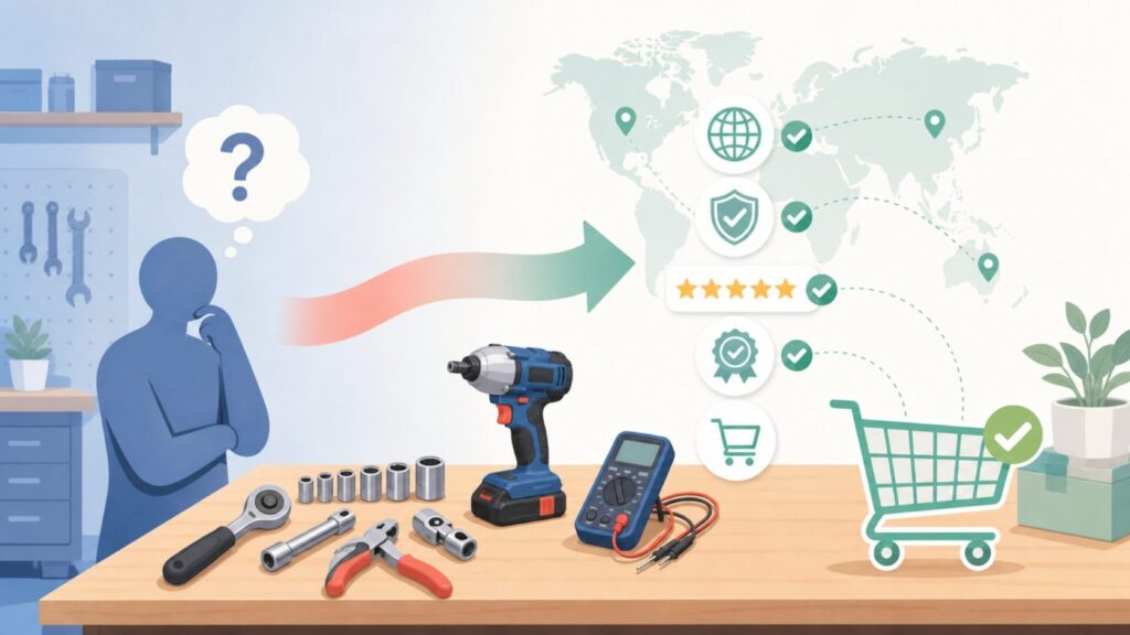 DEKOPROはどこの国のメーカー？安全性と評判を徹底解説の要点を表すイラスト