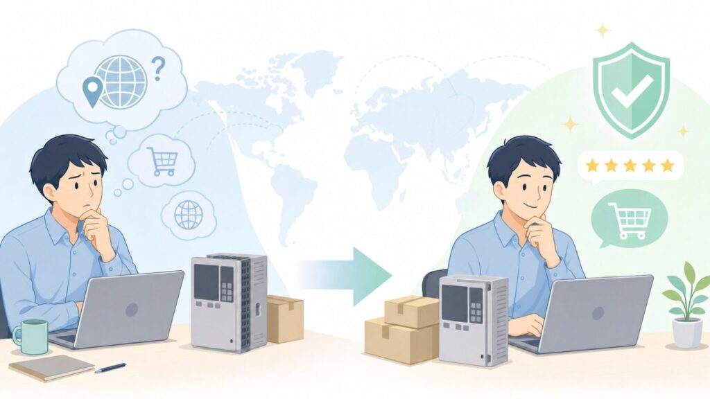 Rockwellはどこの国？米国発・世界最大級の自動化企業を解説の要点を表すイラスト
