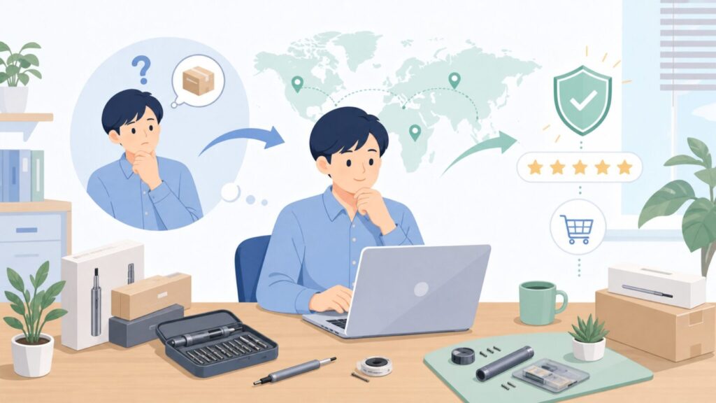 Wowstickはどこの国?中国発・Xiaomi系ブランドの正体の要点を表すイラスト
