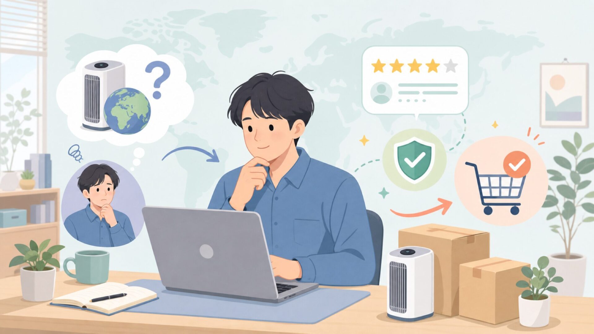 Dreoはどこの国のメーカー？怪しいと感じた人が安心できる全情報まとめの要点を表すイラスト