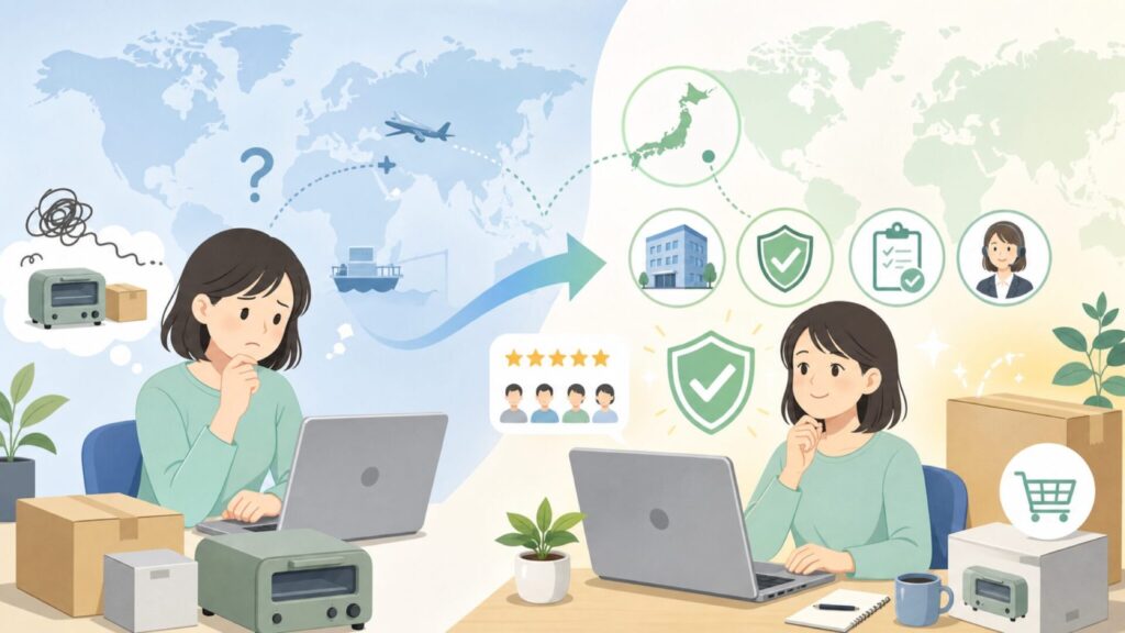 Toffyはどこの国のブランド？運営会社・製造国・安全性を徹底解説の要点を表すイラスト