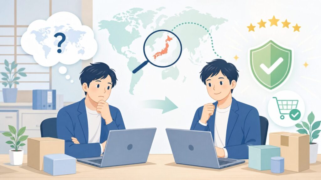 Apsungはどこの国のブランド？中国深圳の実態と買って大丈夫かを徹底解説の要点を表すイラスト