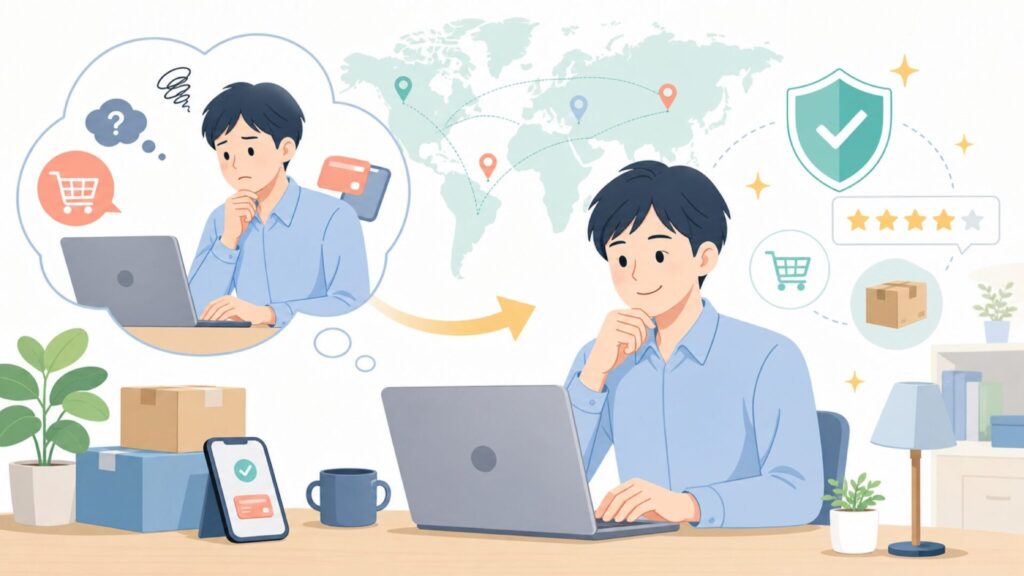 Adyenはどこの国の会社？オランダ発フィンテックの信頼性と日本展開を完全解説の要点を表すイラスト