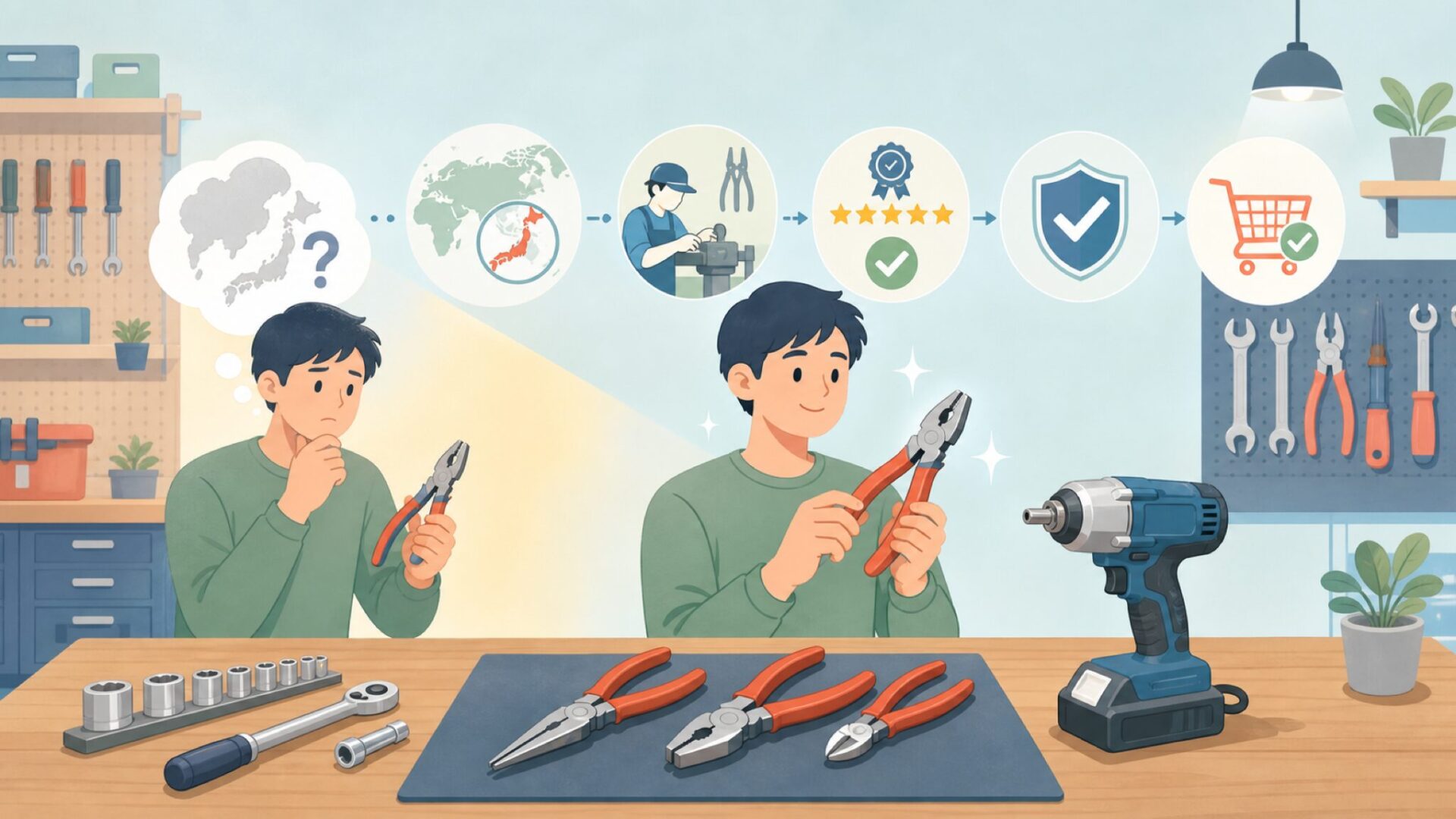 IPS Pliersはどこの国？答えは日本・新潟三条の専業メーカーの要点を表すイラスト