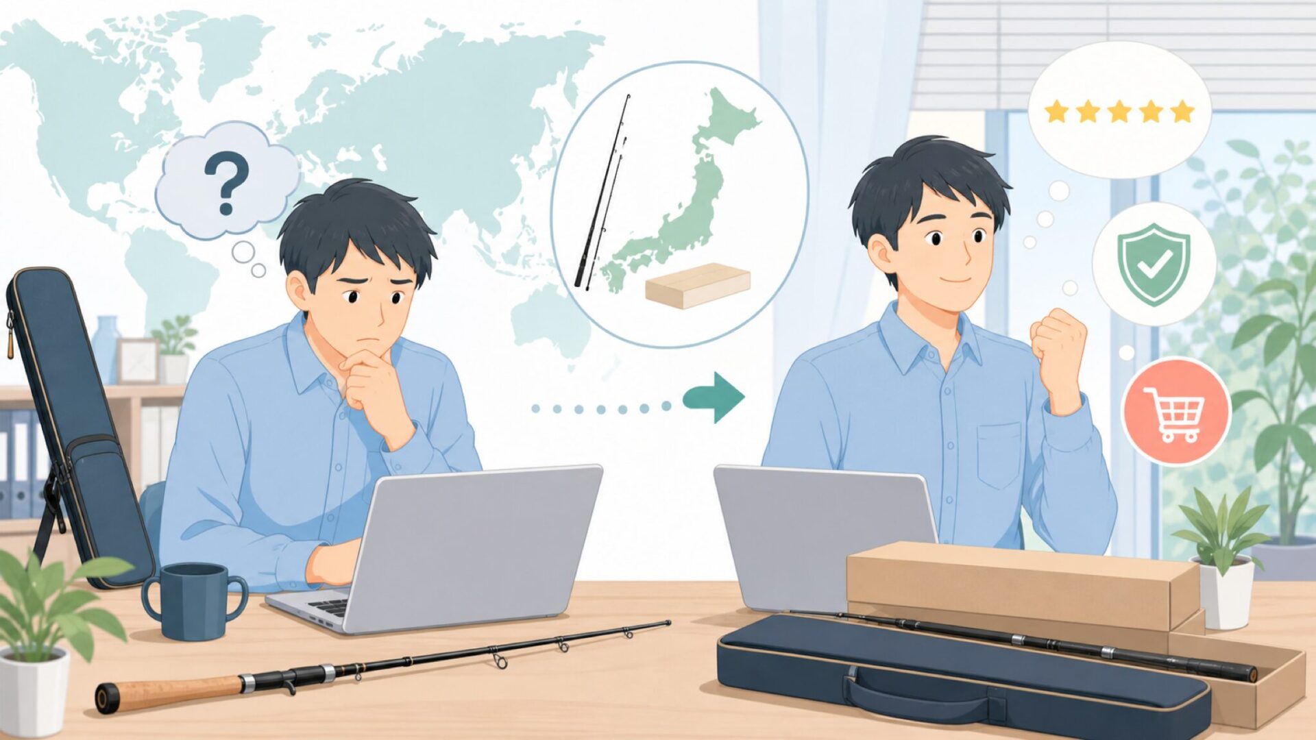 Tenryuはどこの国のブランド？日本生まれのロッドの素性を解説の要点を表すイラスト