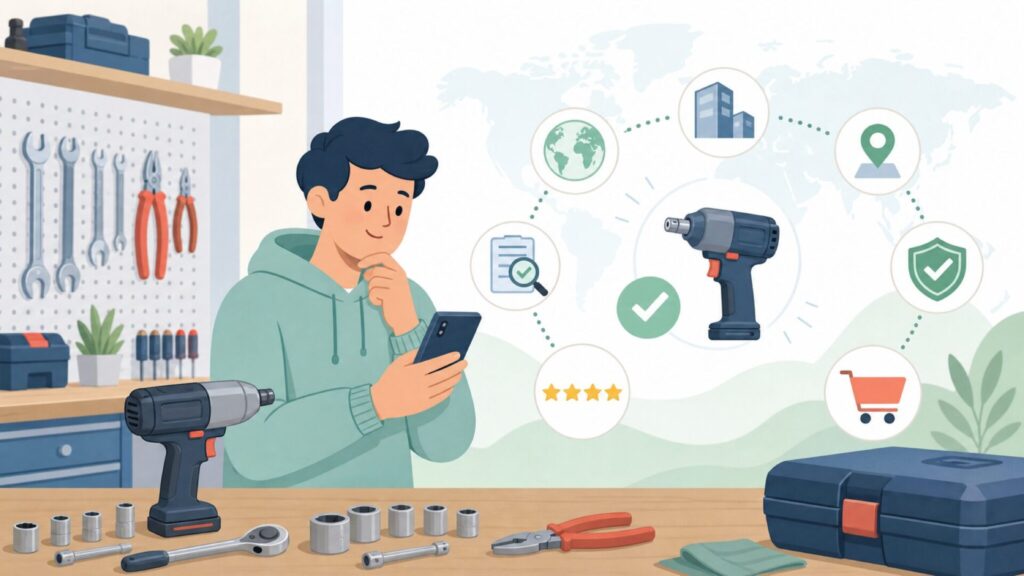 エスコ(ESCO)はどこの国の工具？運営会社と品質を事実で解説の要点を表すイラスト