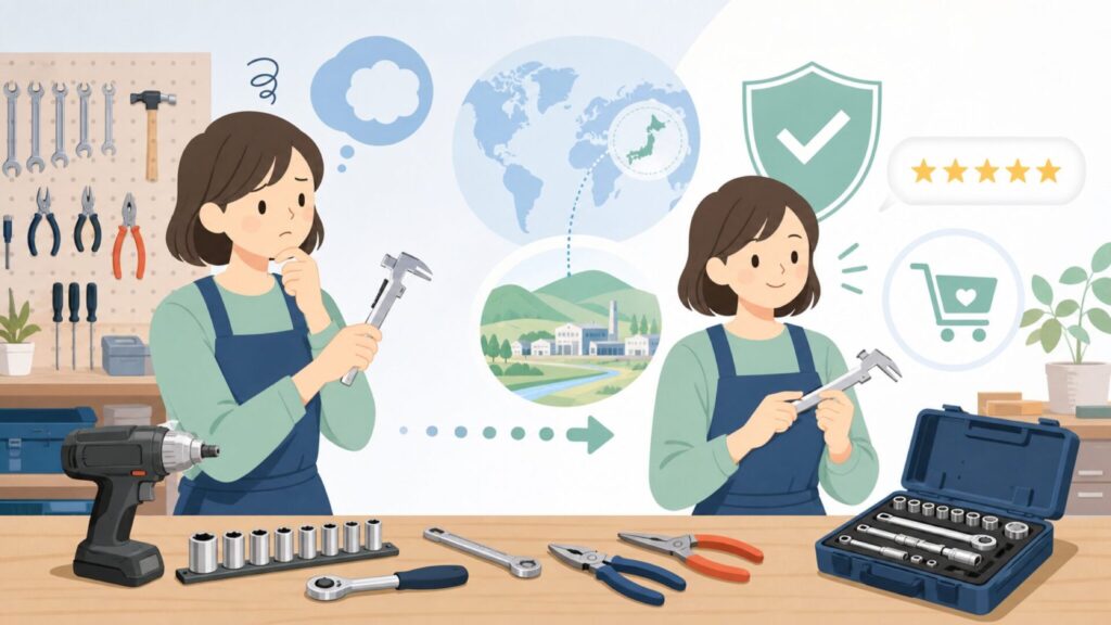 Shinwa Measuringはどこの国？新潟・三条の老舗測定工具メーカーの正体の要点を表すイラス