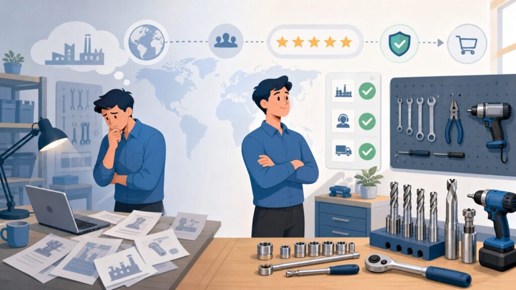 Guhringはどこの国？ドイツの精密切削工具メーカーを徹底解説の要点を表すイラスト