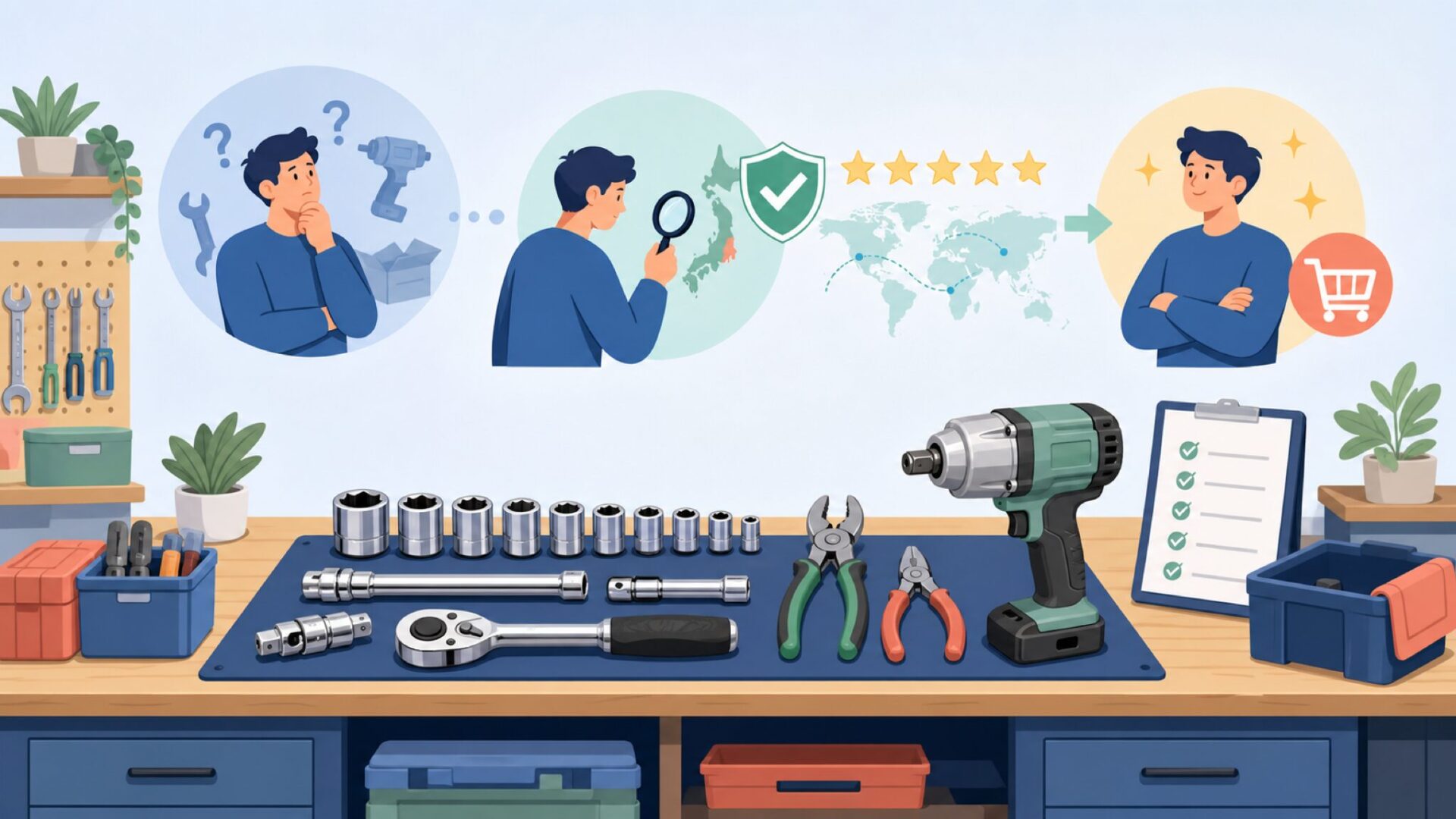 MST Corporationはどこの国？奈良発の工具メーカーを解説の要点を表すイラスト