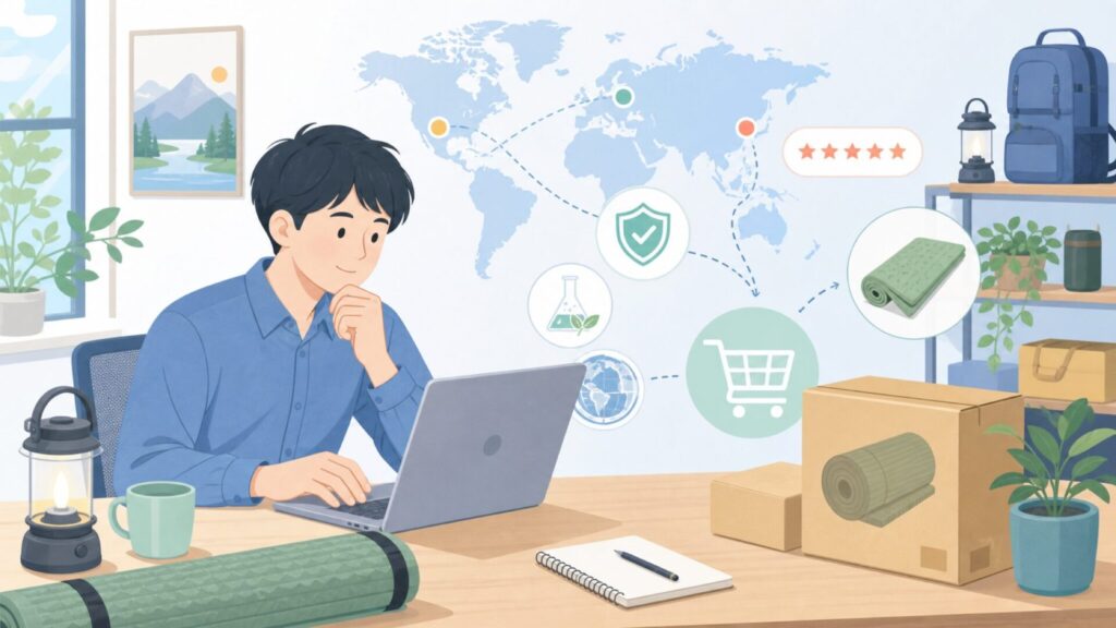 Gear Doctorsはどこの国のブランド？出自・品質・安全性を徹底調査の要点を表すイラスト