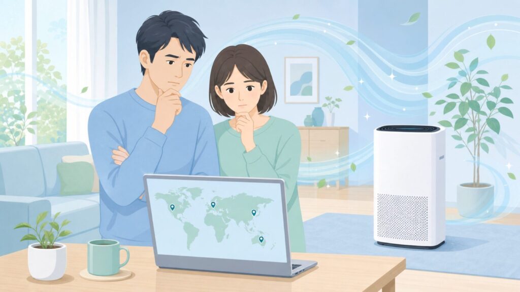 TruSensの国と会社を確認する家族