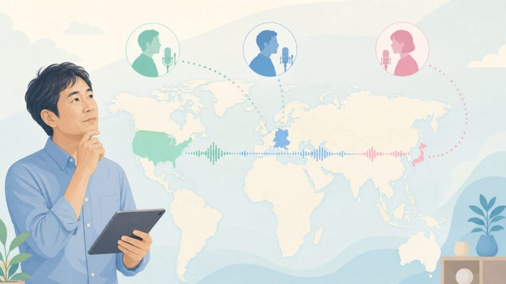 Eton Audioの本社所在地と各国代理店の関係を一枚の地図で示すアイキャッチ