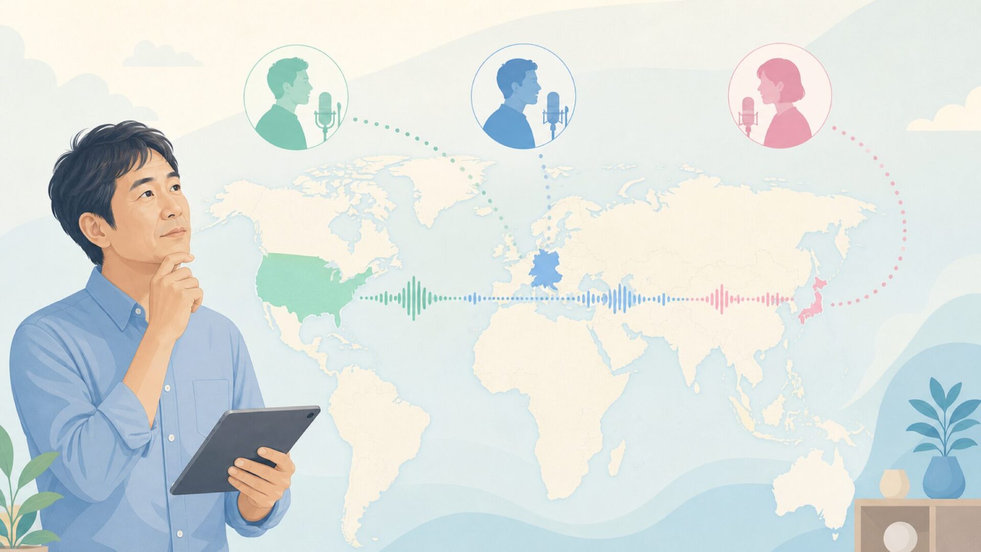 Eton Audioの本社所在地と各国代理店の関係を一枚の地図で示すアイキャッチ