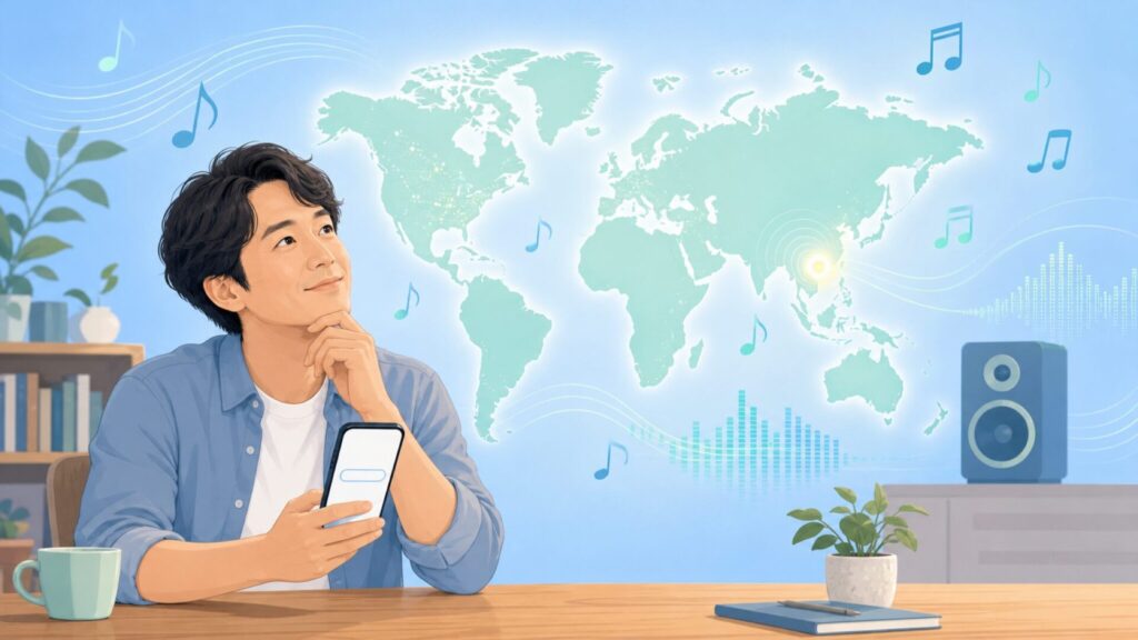 FiiO Speakerはどこの国かを地球儀と深圳のハイライトで表したアイキャッチ