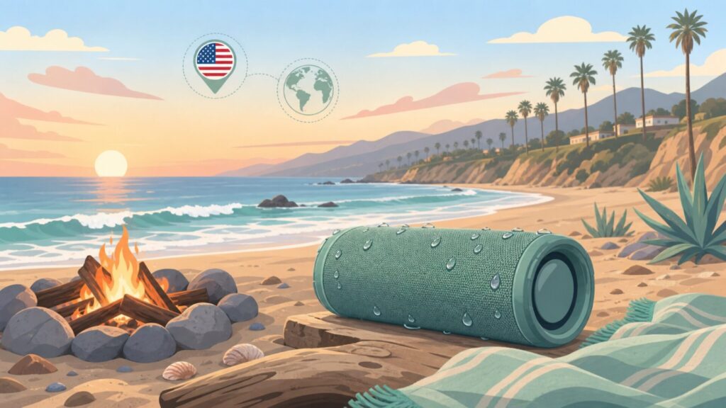 カリフォルニア海岸とBluetoothスピーカーが象徴するFugooのブランド出自