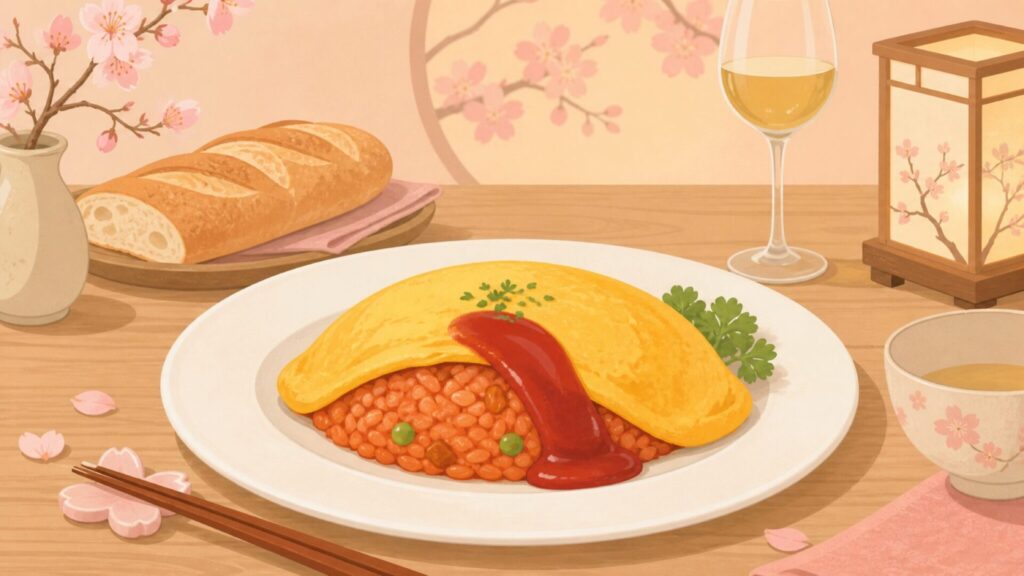 オムライスの発祥と和洋折衷の歴史を象徴するアイキャッチ画像