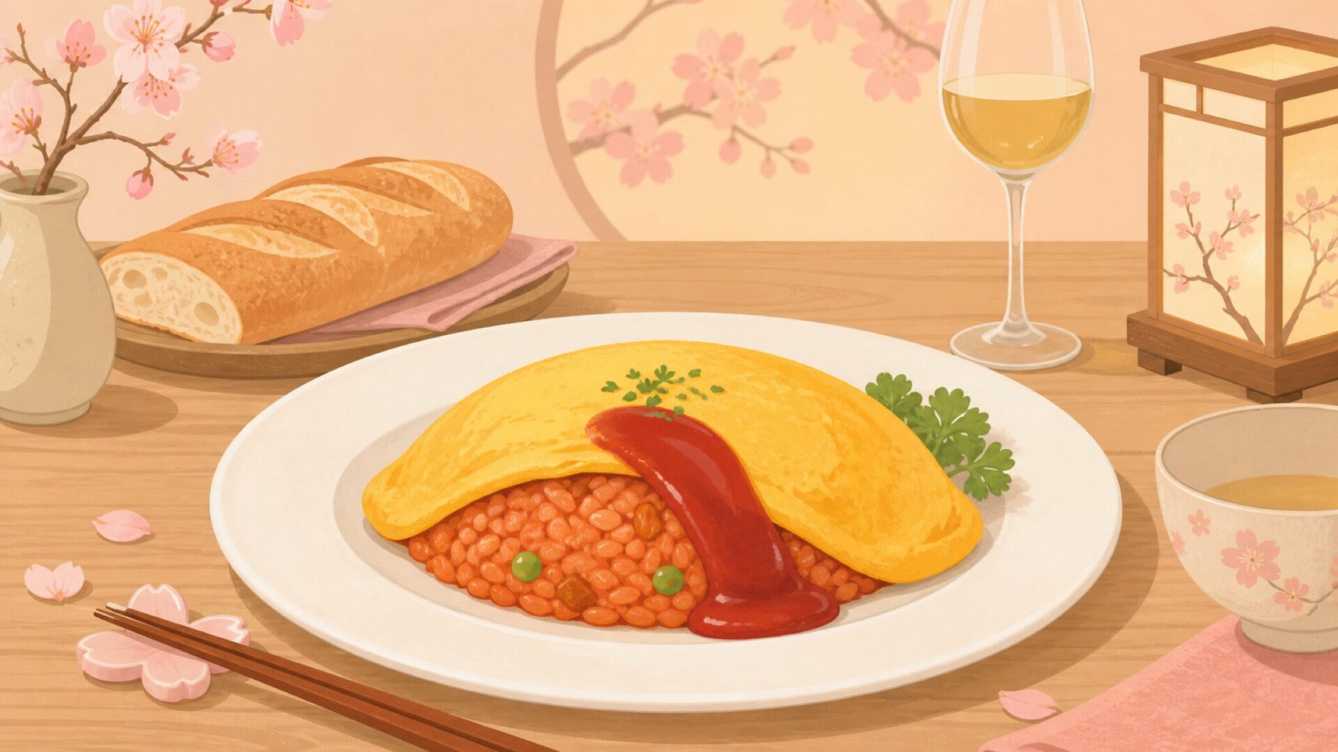 オムライスの発祥と和洋折衷の歴史を象徴するアイキャッチ画像