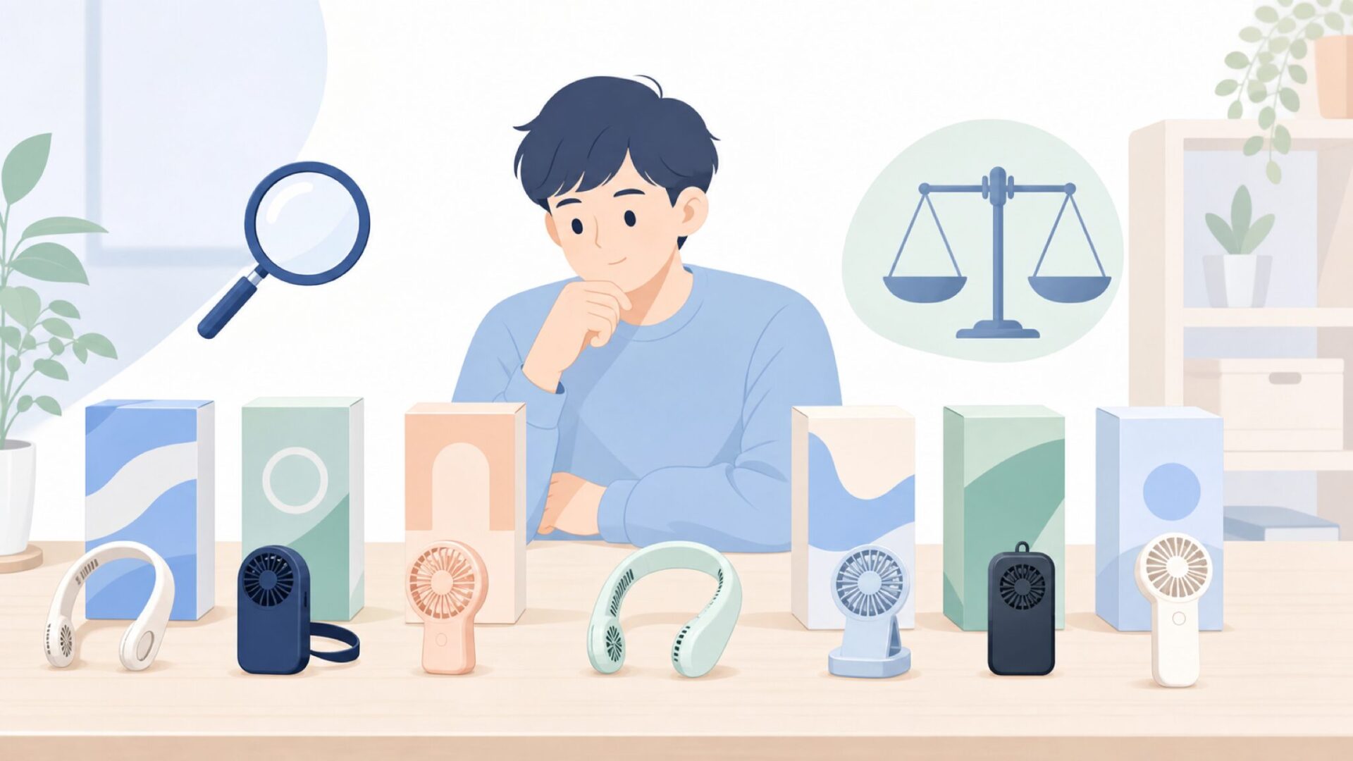 代替ブランドを比較検討する様子