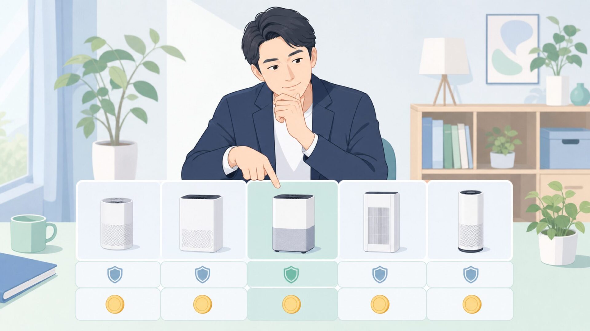 安心できる代替ブランドを比較する人物