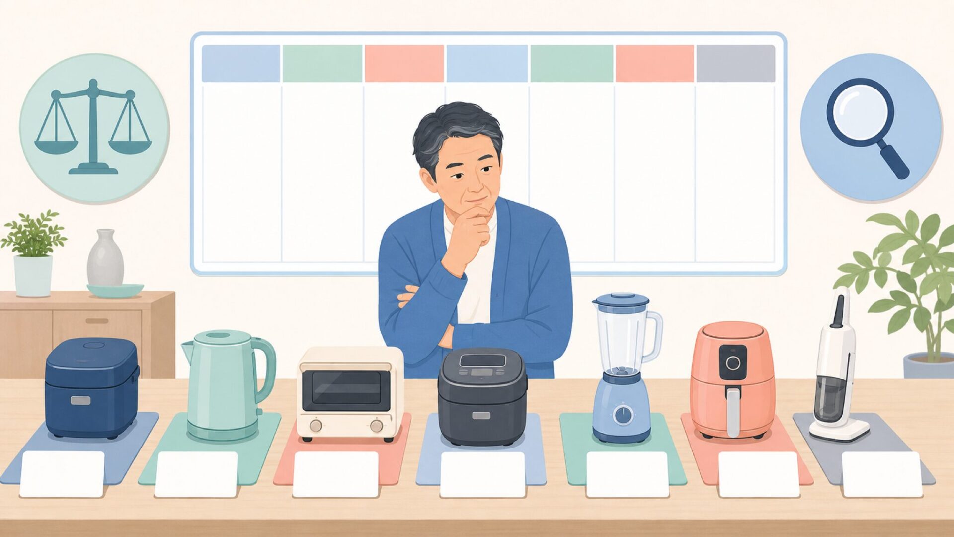 複数の代替ブランド候補を比較する様子
