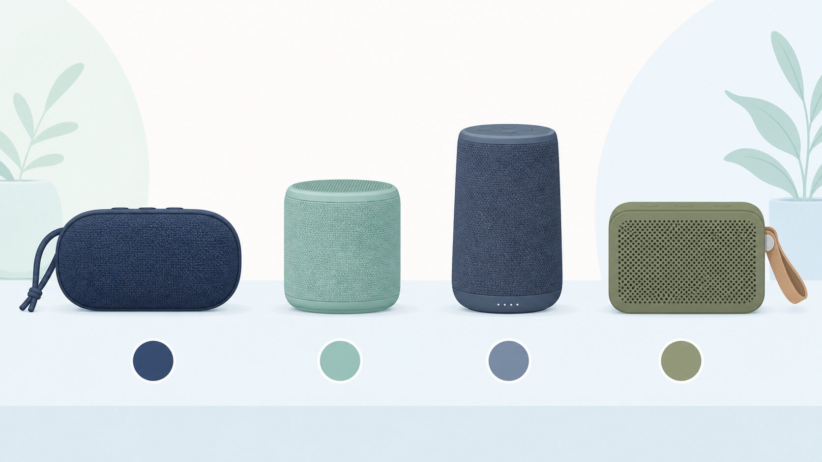 DOSSとJBL・Ankerなどのブランドを比較するイラスト