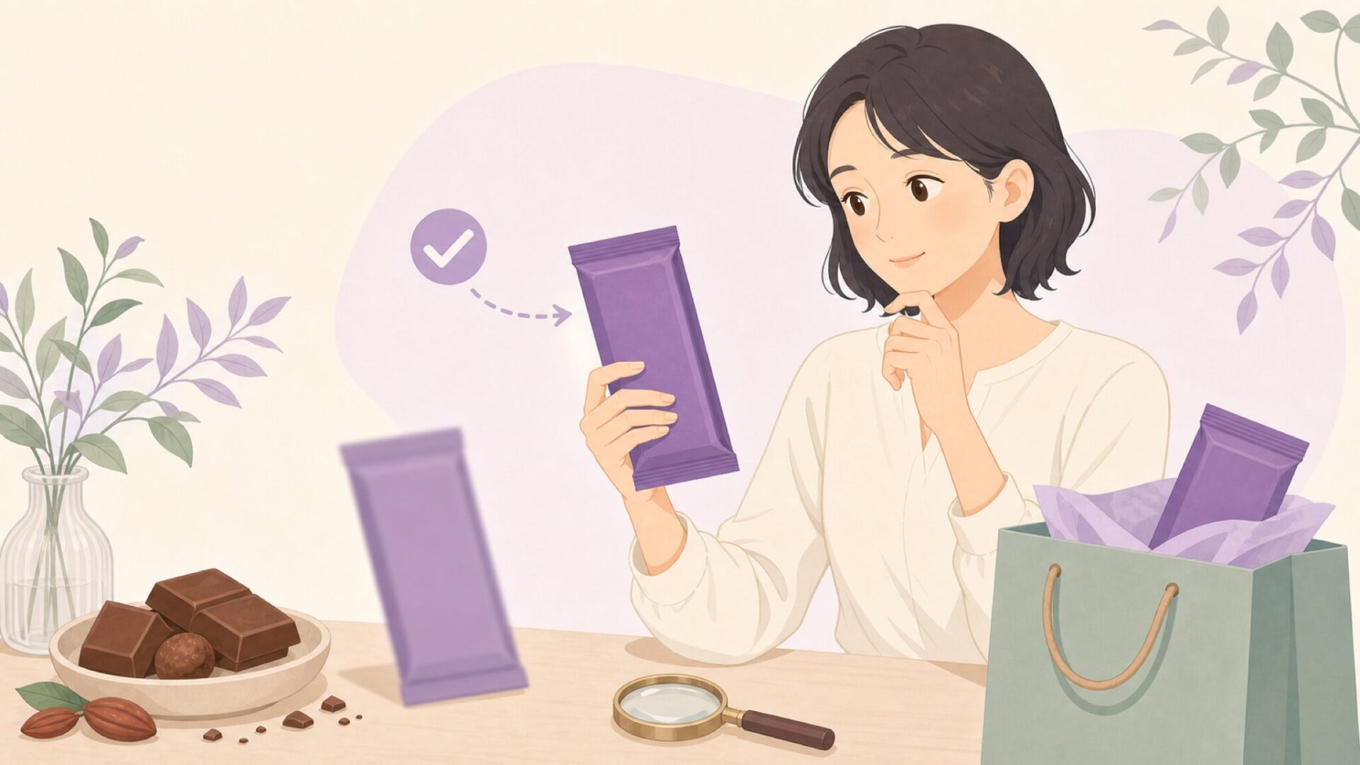 ミルカの表記とブランドの正体を確認するイラスト