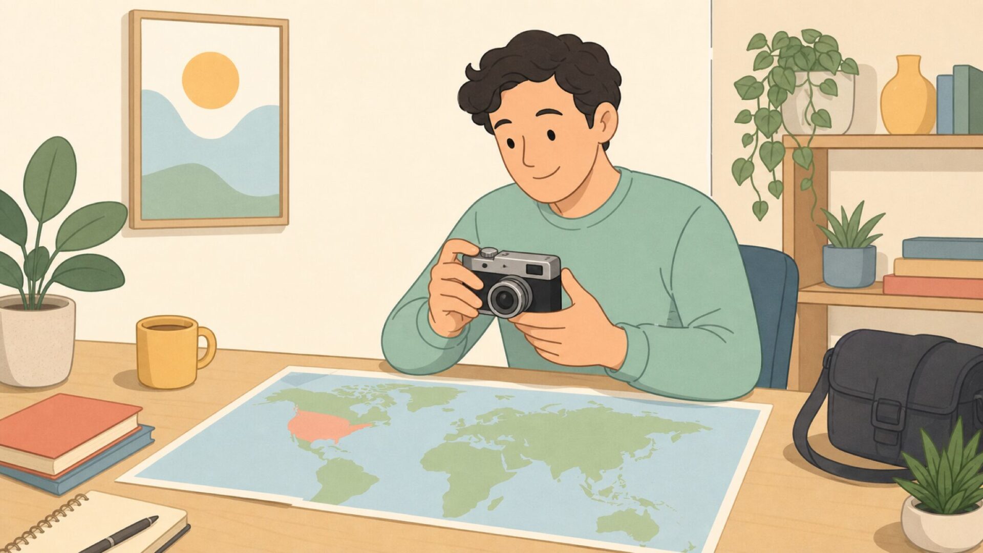 コダックの発祥国を確認する購入者のイラスト