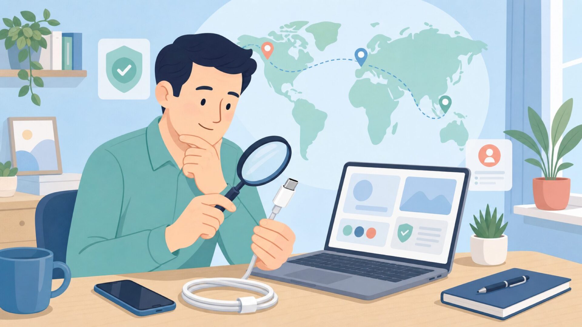 ブランド情報を調べる在宅勤務の利用者