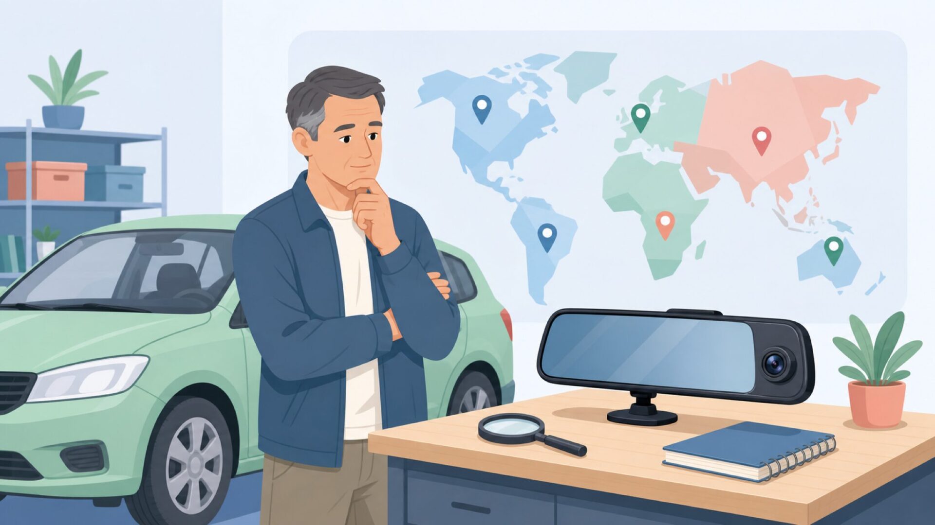 海外ブランドの出所を確認する車の利用者