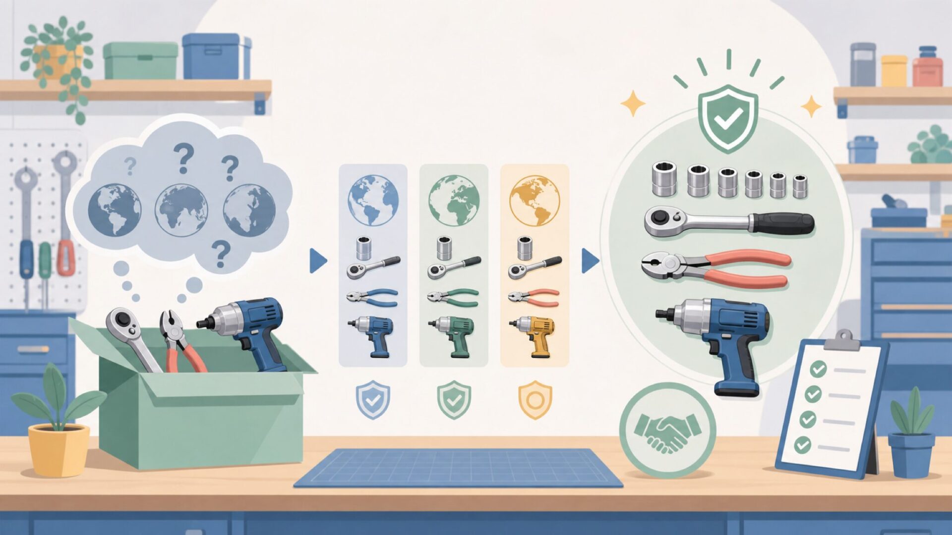 Metabo HPTはどこの国のブランド?まず結論を一言でを表すイラスト