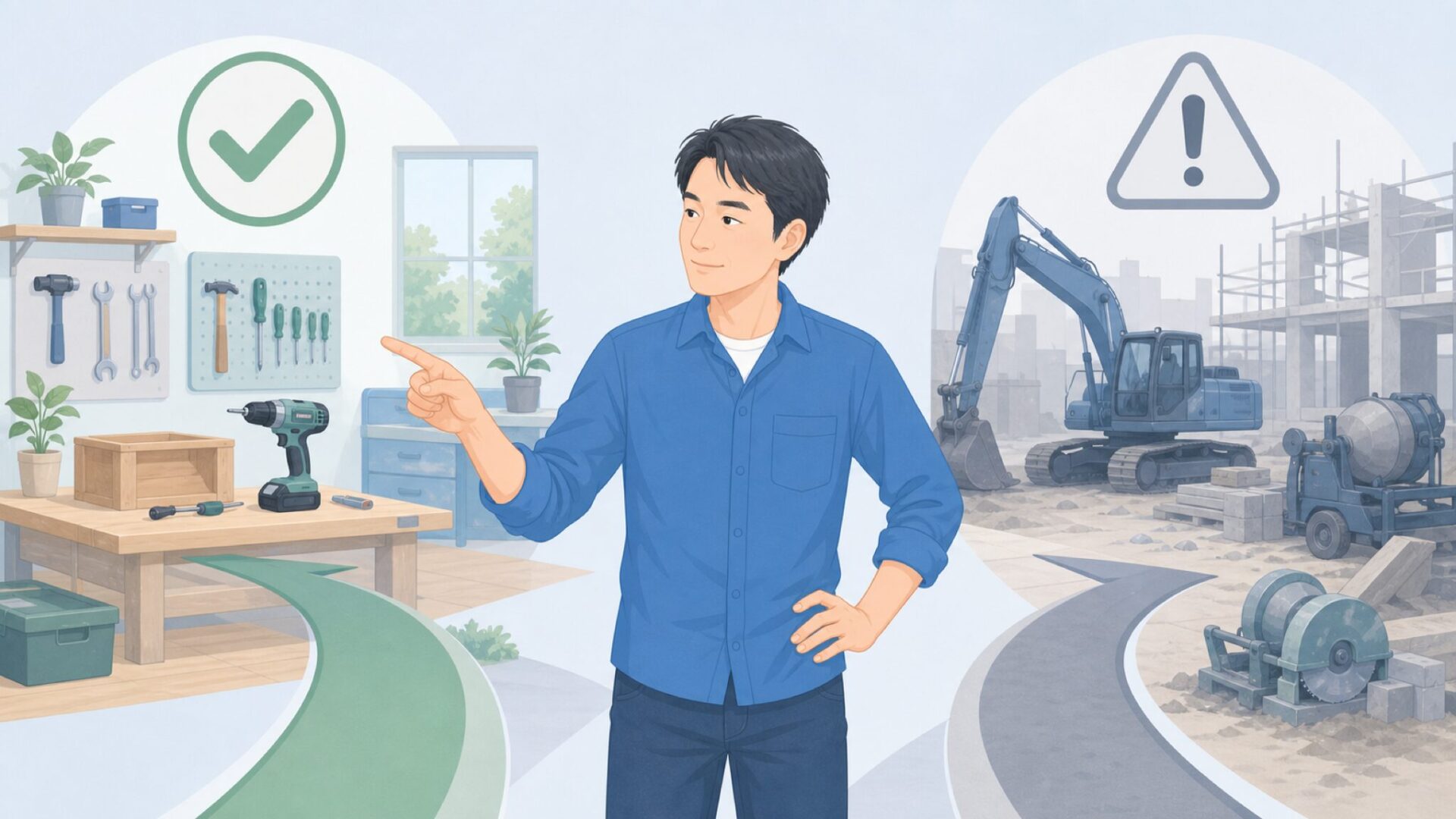 DIY用途に合う工具を選ぶ男性