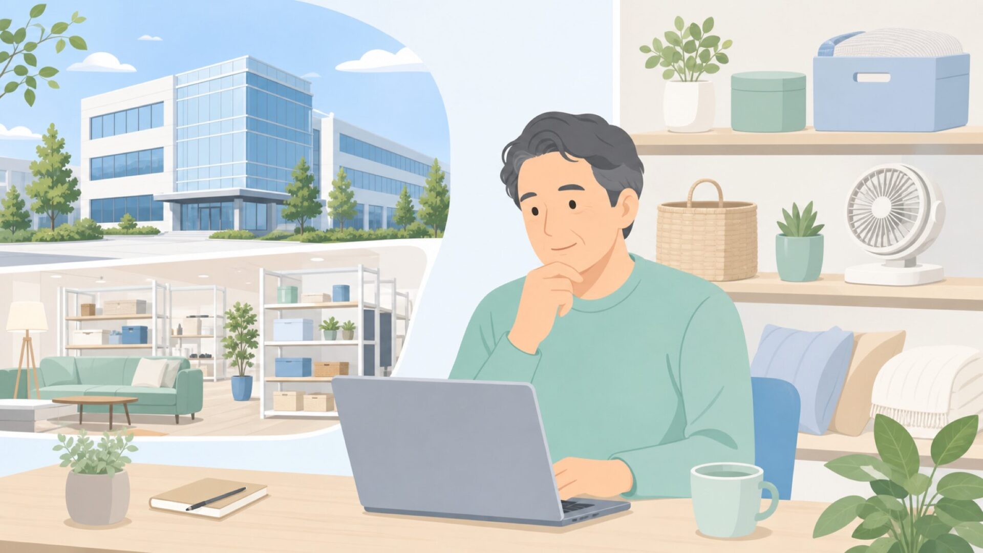 ドウシシャの企業情報を整理するイラスト
