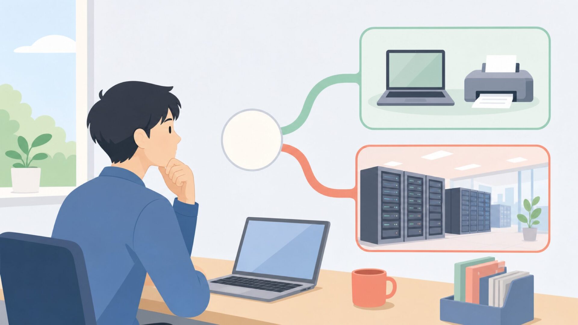 会社分割と関連企業を整理する人物