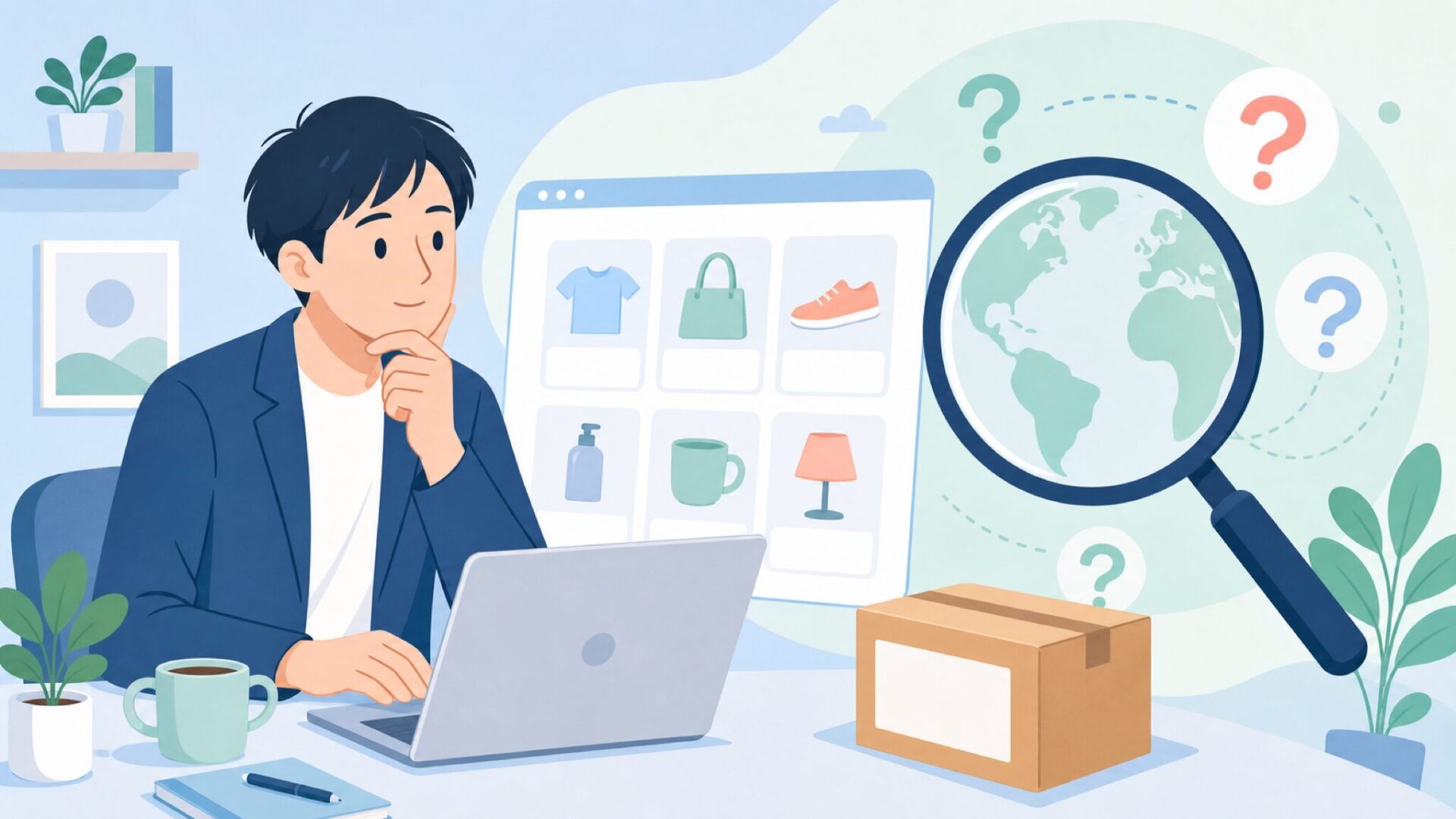 ブランドの国を調べる全体像のイラスト