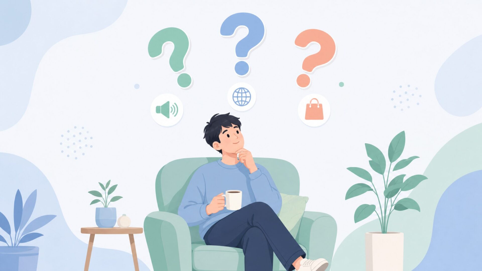 工房でスピーカーを開発する音響エンジニアのイラスト